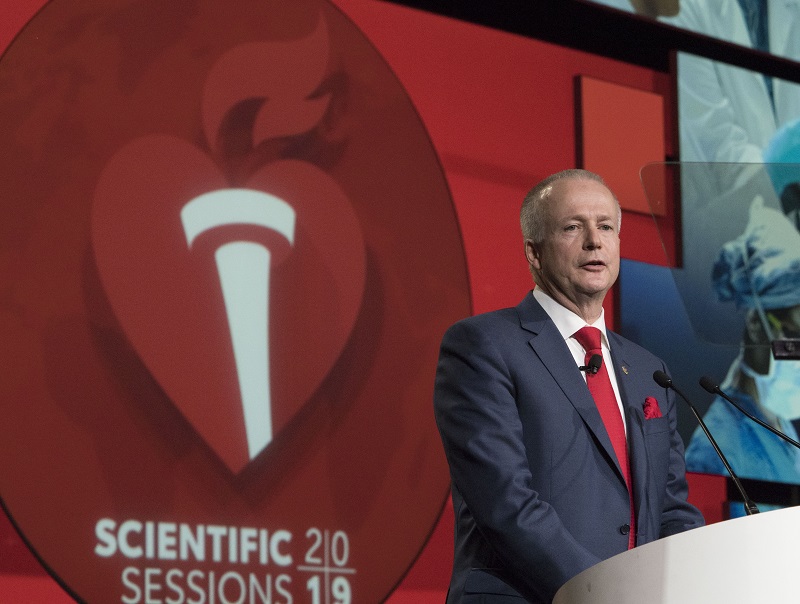 Dr. Robert Harrington at the AHA’s Scientific Sessions in November 2019 (Photo by Phil McCarten)