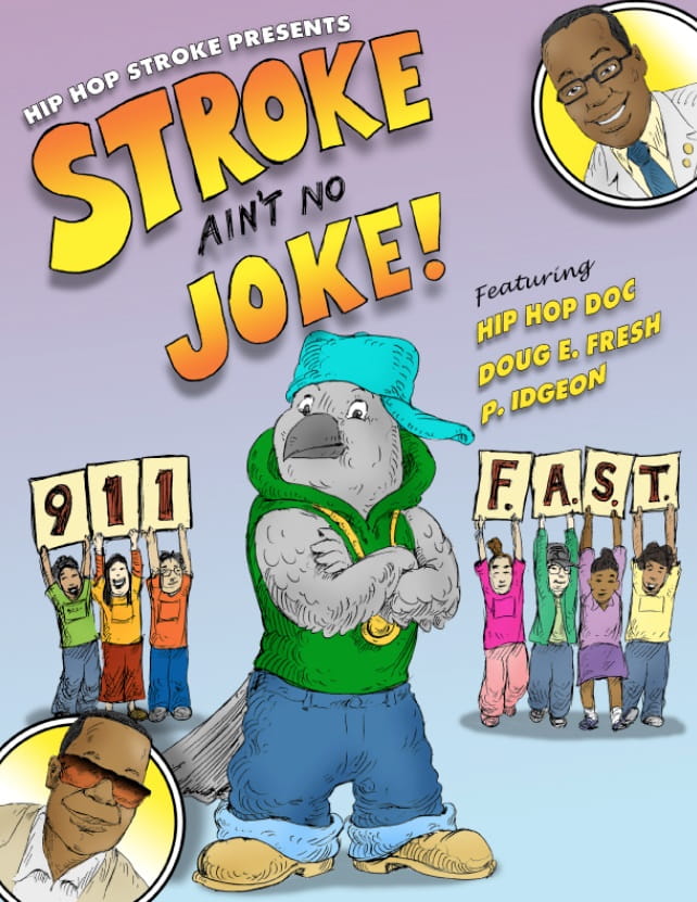 Cover of a comic book promoting Hip Hop Stroke.