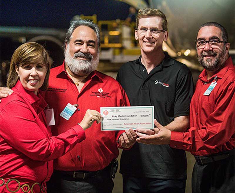In November 2017, Davila was among the American Heart Association volunteers who presented a $100,000 donation to help rebuild Puerto Rico following Hurricane Maria.