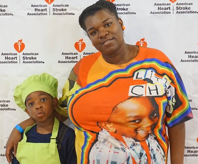 After losing her mother at a young age, DJ Little Chef's mother, Tiarra Lewis (right)  encourages her son to prepare and eat healthy foods.  (Photo courtesy of DJ Little Chef)