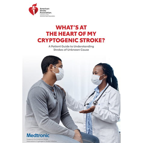 cover of "What's at the Heart of my Cryptogenic Stroke: A Patient Guide to Understanding  Strokes of Unknown Cause"