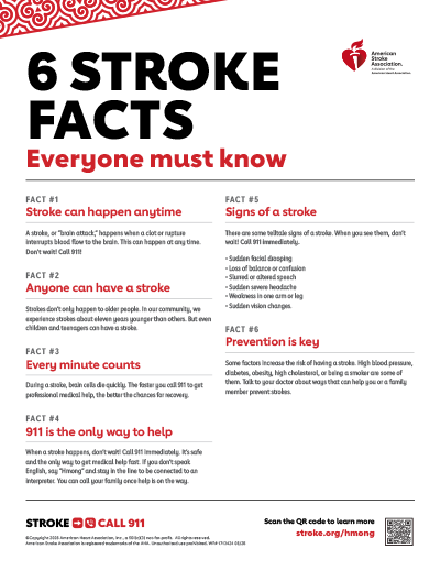 Hmong stroke facts flyer Hmong stroke facts flyer