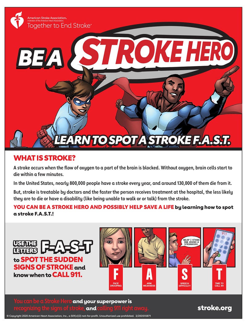 Stroke Hero Poster American Stroke Association