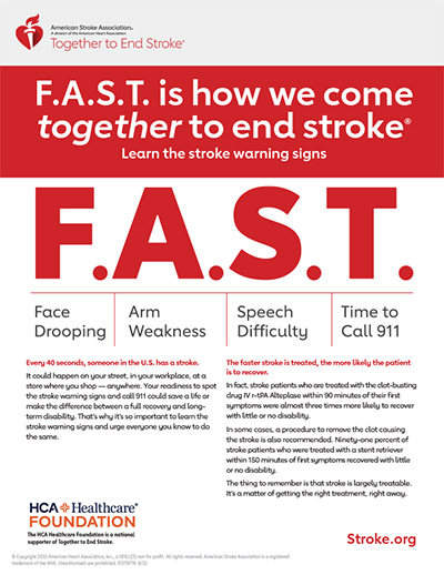 F.A.S.T. Infographic | American Stroke Association