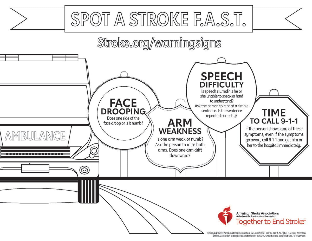 FAST Road Sign Poster | American Stroke Association