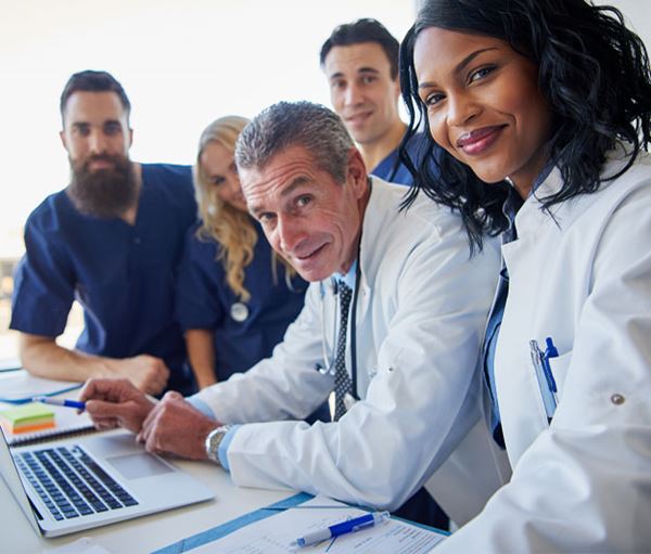 Group of doctors standing together