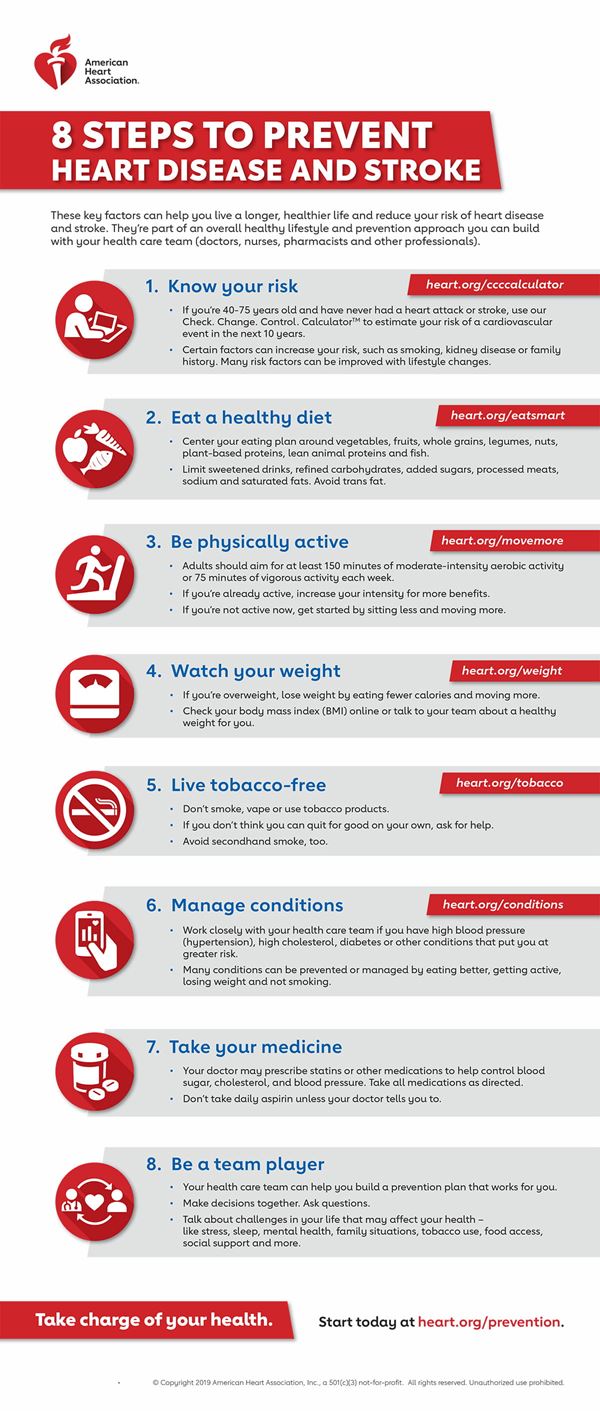 8 steps to prevent heart disease and stroke 8 steps to prevent heart disease and stroke