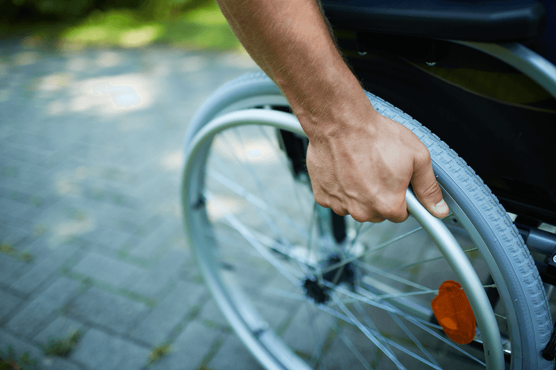 person in a wheelchair