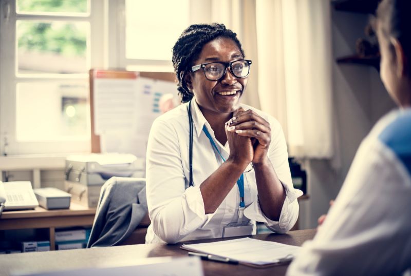 Patient and Doctor talking