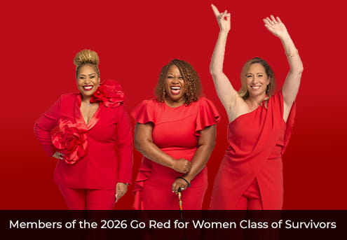 Members of the 2026 Go Red for Women Class of Survivors
