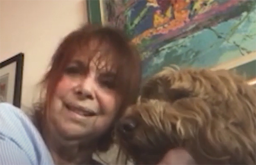 Charley Bednarsh with her dog