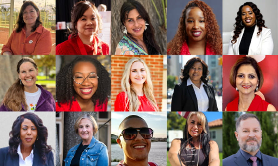 A colorful grid of diverse faces