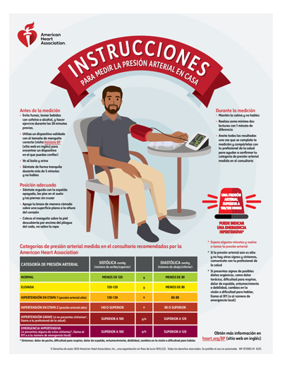 Instrucciones para medir la presion arterial en casa