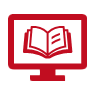computer screen with book graphic