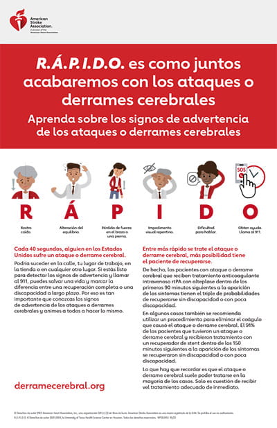 ASA R.Á.P.I.D.O. es como juntos acabaremos con los ataques o derrames cerebrales poster thumbnail