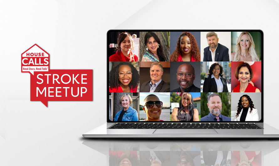 A colorful grid of diverse faces on a laptop screen.