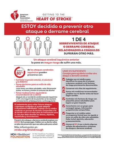 ESTOY decidido a prevenir otro ataque o derrame cerebral infografía