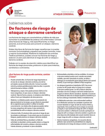 imagen en miniatura de la hoja de información de Hablemos sobre los factores de riesgo de los ataques o derrames cerebrales